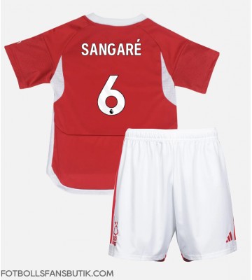 Nottingham Forest Ibrahim Sangare #6 Replika Hemmatröja Barn 2023-24 Kortärmad (+ Korta byxor)